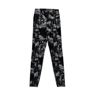 Old Navy Active High Rise Powersoft Legging black gray floral abstract print XS